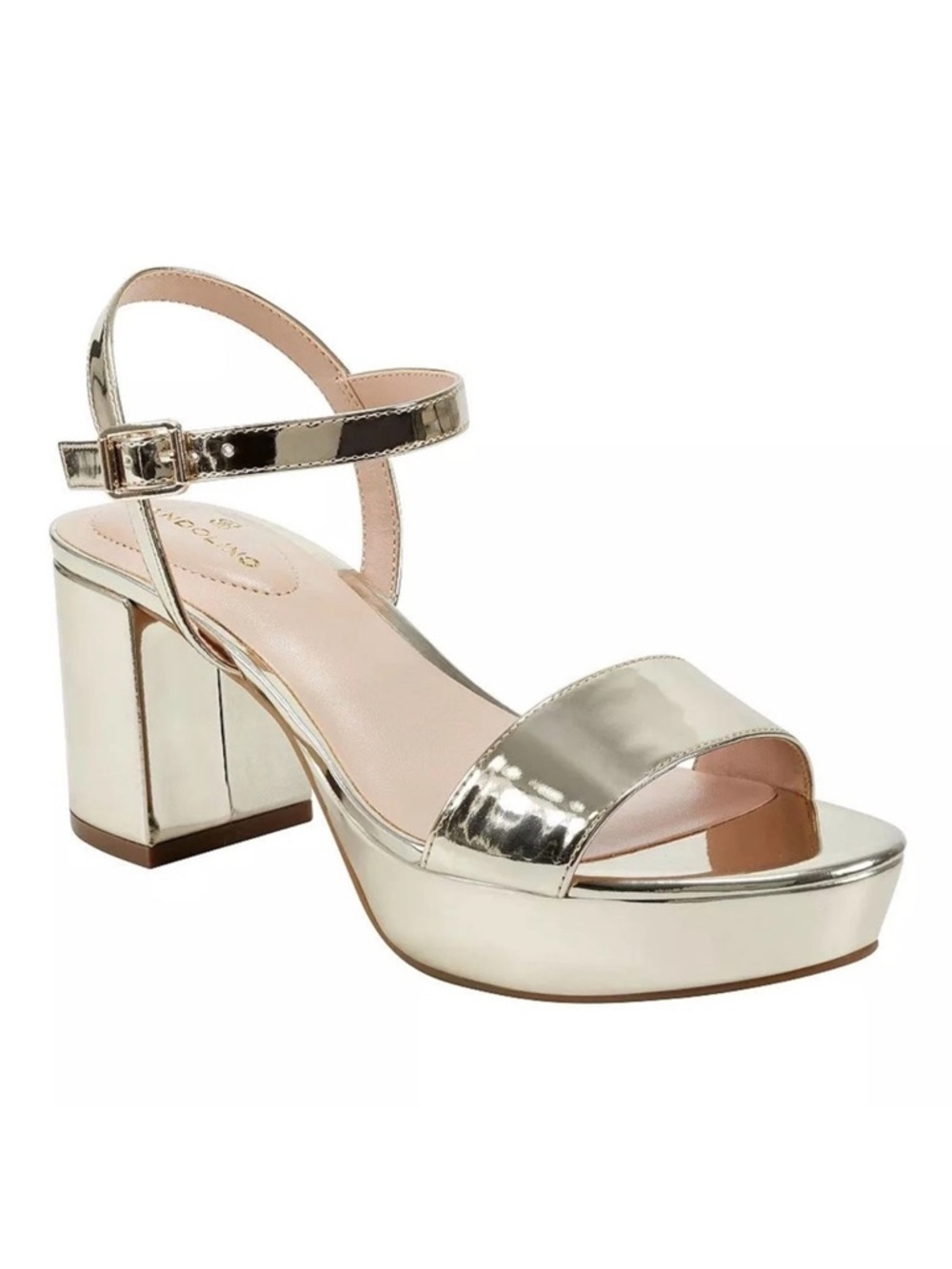 Bandolino Metallic Gold Block Heel Platform Sandal Sz 7.5 New!!!Perfect 4 Prom